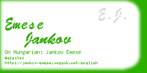 emese jankov business card